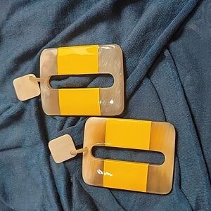 Lacquered Horn Earrings-REFURB